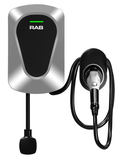 RAB Lighting EVC40/LCB Smart EV Plug-In Car Charger with Lightcloud Blue Connectivity, 200-240V, 40A