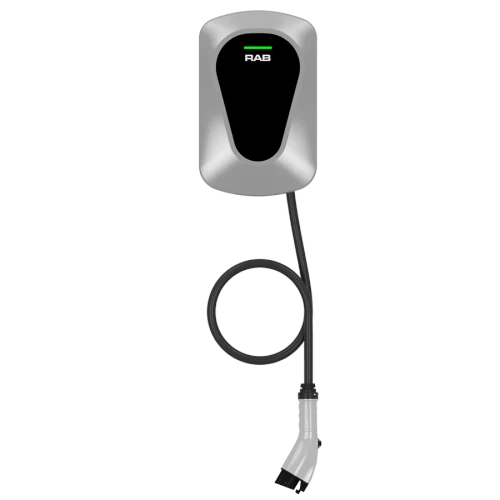 RAB Lighting EVC48/LCB Smart EV Plug-In Car Charger with Lightcloud Blue Connectivity, 200-240V, 48A