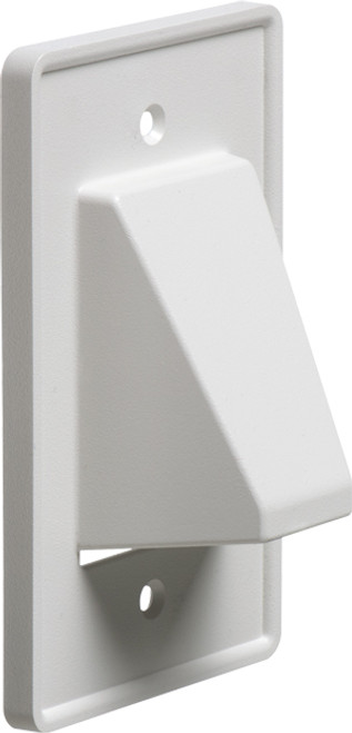 Arlington CE1 Single-Gang Reversible Non-Metallic Cable Entrance Plate, White