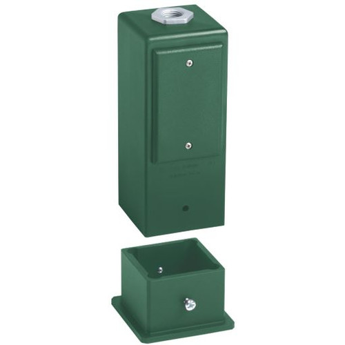 Arlington GPD9G Gard-N-Post 9" Post or Deck Mount Support for Outdoor Light Fixtures, Green