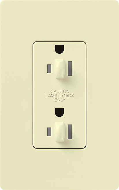 Lutron NTR-15-DDTR-AL Nova T 15A 120/125V Dual Dimming Tamper Resistant Receptacle, Almond