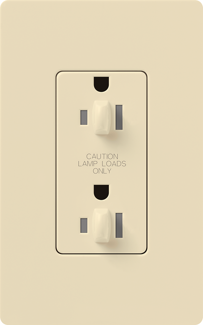 Lutron NTR-15-DDTR-BE Nova T 15A 120/125V Dual Dimming Tamper Resistant Receptacle, Beige