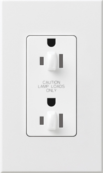 Lutron NTR-20-DDTR-WH Nova T 20A 120/125V Dual Dimming Tamper Resistant Receptacle, White