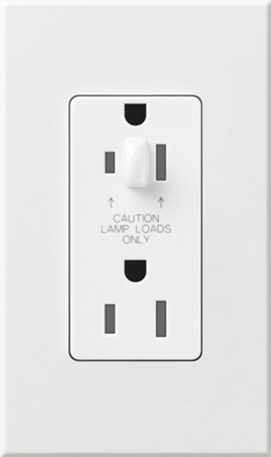 Lutron NTR-20-HDTR-WH Nova T 20A 120/125V Half Dimming Tamper Resistant Receptacle, White