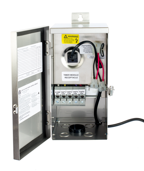 Emcod EMT300SS-E 300W Economy Landscape Magnetic Transformer, 120V Input, 12-15V AC Output, Stainless Steel Enclosure