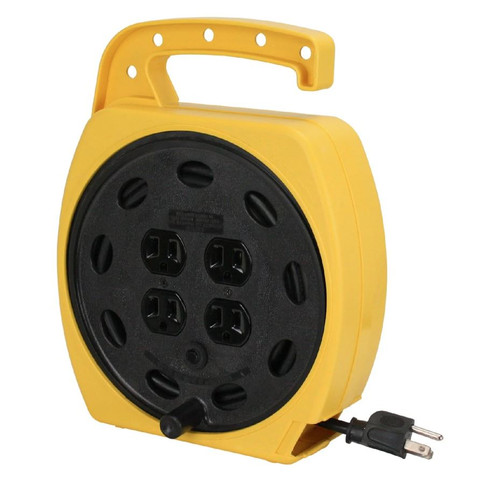 Prime CR211625 25 Ft. 3-Outlet Retractable Metal Cord Reel