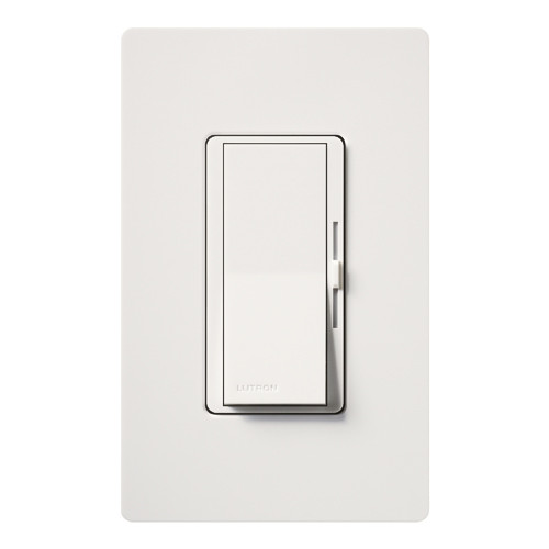 Lutron DVF-103P-277-WH Diva Dimmer, Single Pole/3-Way, 277V, 6A 3-Wire LED Driver/Fluorescent Ballast, White