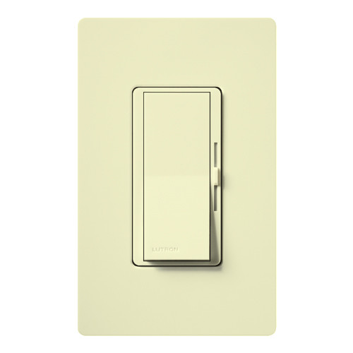 Lutron DVF-103P-277-AL Diva Dimmer, Single Pole/3-Way, 277V, 6A 3-Wire LED Driver/Fluorescent Ballast, Almond