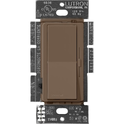 Lutron DVSCFSQ-F-EP Diva Satin Quiet 3-Speed Fan Control, Single Pole/3-Way, 1.5A, Espresso