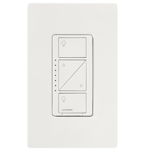 Lutron PD-10NXD-WH Caseta Wireless In-Wall Dimmer PRO, Single Pole/3-Way/Multi-Location, 250W LED, 1000W Incandescent/Halogen, 1000VA (800W) MLV, White