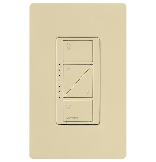 Lutron PD-10NXD-IV Caseta Wireless In-Wall Dimmer PRO, Single Pole/3-Way/Multi-Location, 250W LED, 1000W Incandescent/Halogen, 1000VA (800W) MLV, Ivory