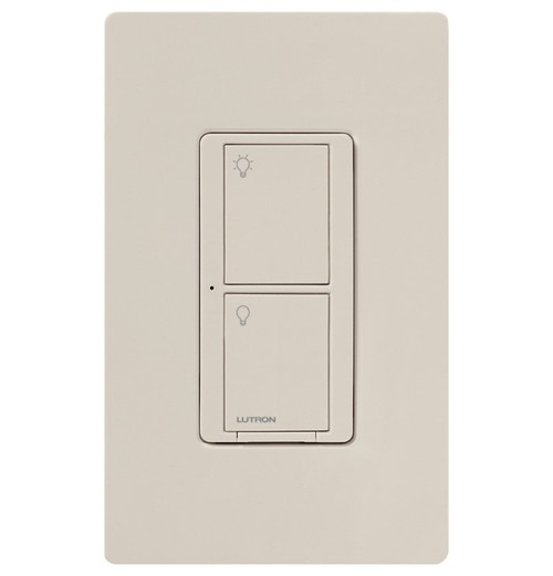 Lutron PD-6ANS-LA Caseta Wireless In-Wall Electronic Switch, Single Pole/3-Way/Multi-Location, 6A Light, 3.6A Fan, Light Almond