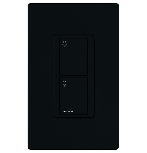 Lutron PD-6ANS-BL Caseta Wireless In-Wall Electronic Switch, Single Pole/3-Way/Multi-Location, 6A Light, 3.6A Fan, Black