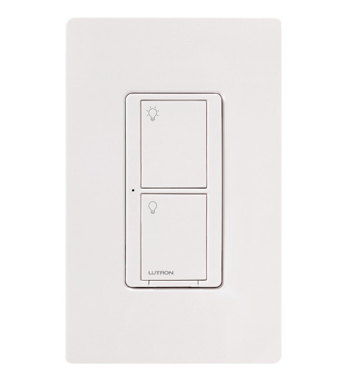 Lutron PD-5WS-DV-WH Caseta Wireless In-Wall Electronic Switch PRO, Single Pole/3-Way/Multi-Location, 120/277V, 5A Light, 3A Fan, White