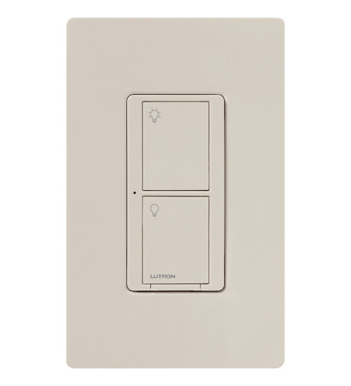 Lutron PD-5WS-DV-LA Caseta Wireless In-Wall Electronic Switch PRO, Single Pole/3-Way/Multi-Location, 120/277V, 5A Light, 3A Fan, Light Almond