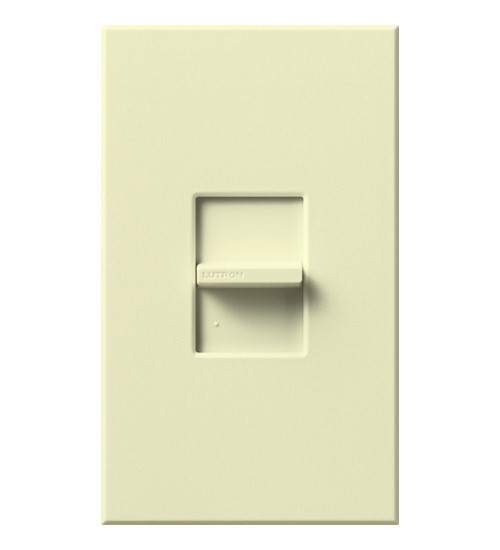 Lutron NTCL-250-AL Nova T Slide-to-Off LED+ Dimmer, Single Pole, 250W LED/CFL, 1000W Incandescent/Halogen, 400W Hi-lume, Almond