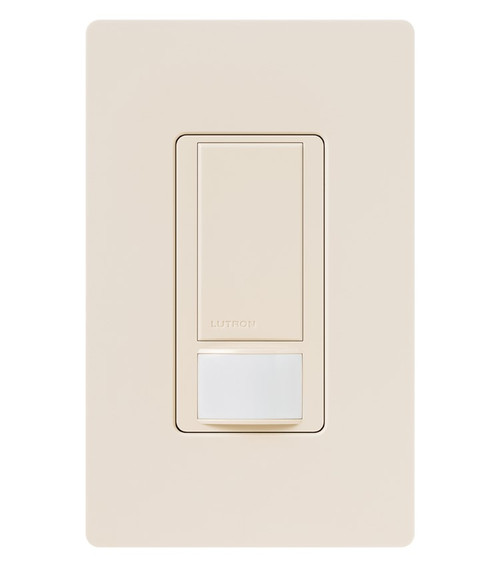 Lutron MS-OPS2-LA Maestro PIR Occupancy/Vacancy Sensor Switch, Single Pole, 2A Light, Light Almond