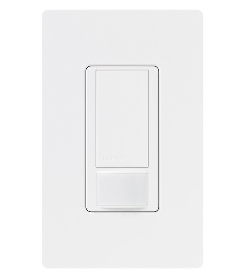 Lutron MS-OPS2-SW Maestro PIR Occupancy/Vacancy Sensor Switch, Single Pole, 2A Light, Snow White