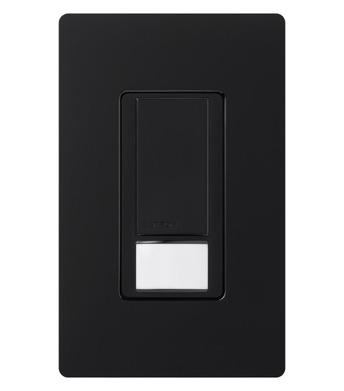 Lutron MS-OPS5M-BL Maestro PIR Occupancy/Vacancy Sensor Switch, Single Pole/3-Way/Multi-Location, 5A Light, 3A Fan, Black