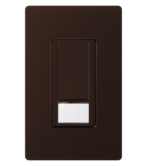 Lutron MS-VPS5M-BR Maestro PIR Vacancy Sensor Switch, Single Pole/3-Way/Multi-Location, 5A Light, 3A Fan, Brown