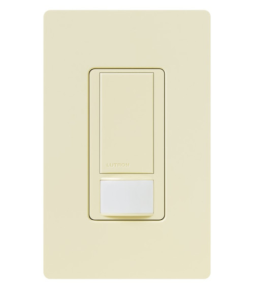 Lutron MS-VPS6M2-DV-AL Maestro PIR Vacancy Sensor Switch, Single Pole/3-Way/Multi-Location, 120-277V, 6A Light, 3A Fan, Almond