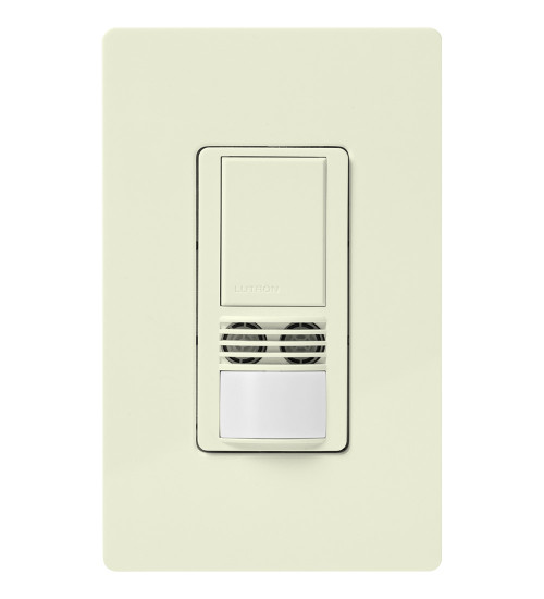 Lutron MS-A102-V-BI Maestro Dual-Technology Vacancy Sensor Switch, Single Pole, 120-277V, 6A Light, 4.4A Fan, Biscuit