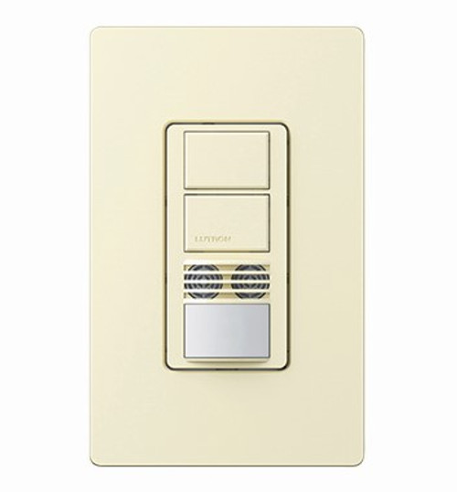 Lutron MS-A202-AL Maestro Dual-Circuit Dual-Technology Occupancy Sensor Switch, Single Pole, 120-277V, 6A Light, 4.4A Fan, Almond