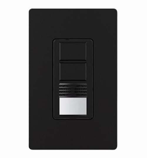 Lutron MS-A202-MN Maestro Dual-Circuit Dual-Technology Occupancy Sensor Switch, Single Pole, 120-277V, 6A Light, 4.4A Fan, Midnight