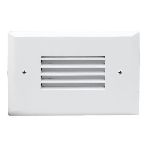 Elco Lighting ELST9340W Ibis Mini LED Step Light with Angled Louver, Horizontal Mount, 12V, 2W, 4000K, White