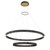 Eurofase Lighting 37385-019 Admiral 48" 2-Tier Round LED Chandelier, 111W, 1800 Lumens, 3000K, Matte Black and Gold