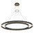 Eurofase Lighting 37384-012 Admiral 62" 2-Tier Round LED Chandelier, 170W, 3035 Lumens, 3000K, Matte Black and Gold