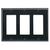 Leviton 80411-E Decora 3-Gang Wallplate, Standard Size, Black