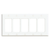 Leviton 80423-W Decora 5-Gang Wallplate, Standard Size, White