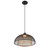 Eurofase Lighting 35945-017 Kenmore 16" Round LED Pendant, 5W, 300 Lumens, 3000K, Black with Black and Gold Shade