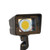 Focus Industries DL-15SM-LEDPR412V-HTX Aluminum 12V 4W 3000K Integrated LED Flood Light, Hunter Texture