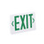 Nora Lighting NX-504-LED/G Thermoplastic LED Exit Sign, 2-Circuit, White Housing with Green Letters