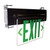 Nora Lighting NX-813-LEDGCB LED Exit Sign, AC Only, Single Face/Clear Acrylic, Black Housing with Green Letters