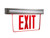 Sure-Lites EUX6R EdgeLit LED Exit Sign, AC Only, Universal Face, Red Color Exit, Brushed Aluminum Housing