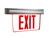 Sure-Lites EUX71RBK EdgeLit LED Exit Sign, Self-Powered, Single Face, Red Color Exit, Black Housing