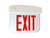 Sure-Lites APXEL62R EdgeLit Thermoplastic LED Exit Sign, AC Only, Double Face, White with Red Letters