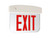 Sure-Lites APXEL72R EdgeLit Thermoplastic LED Exit Sign, Self-Powered, Double Face, White with Red Letters