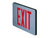 Sure-Lites TPX61G Thin Profile LED Exit Sign, AC Only, Single Face, Brushed Aluminum with Green Letters