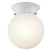 Westinghouse 6107000 5-13/16-Inch Dimmable LED Indoor Flush Mount Ceiling Fixture, White Finish with White Opal Glass Globe