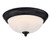 Westinghouse 6118600 11-Inch 15-Watt LED Indoor Flush Mount Ceiling Fixture, Matte Black Finish with Frosted Shade