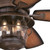 Westinghouse 7233400 Brentford Dimmable LED 52" Indoor/Outdoor Ceiling Fan, Aged Walnut Finish with Reversible ABS Dark Cherry with Shaded Edge/Walnut Blades, Clear Seeded Glass