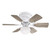 Westinghouse 7230800 Petite Dimmable LED 30" Indoor Ceiling Fan, White Finish with Reversible White/White Washed Pine Blades, Opal Mushroom Glass