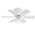 Westinghouse 7230800 Petite Dimmable LED 30" Indoor Ceiling Fan, White Finish with Reversible White/White Washed Pine Blades, Opal Mushroom Glass