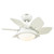 Westinghouse 7224700 Quince Dimmable LED 24" Indoor Ceiling Fan, White Finish with Reversible White/Beech Blades, Opal Frosted Glass