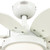 Westinghouse 7224700 Quince Dimmable LED 24" Indoor Ceiling Fan, White Finish with Reversible White/Beech Blades, Opal Frosted Glass