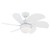 Westinghouse 7234400 Turbo Swirl Dimmable LED 30" Indoor Ceiling Fan, White Finish with White Blades, Opal Frosted Glass